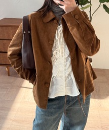 MUHET（ミュエータ）の「faux-suede shirt jacket / フェイクスエードシャツジャケット（ブルゾン）」