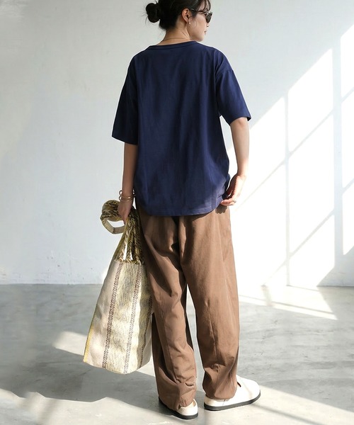 antiqua（アンティカ）の「接触冷感 綿100 アニマル ロゴT（Tシャツ/カットソー・レディース・ブラック/カーキ/杢グレー/ホワイト/ネイビー・P/R）」の14枚目の写真
