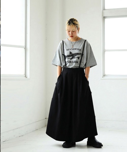 antiqua（アンティカ）の「接触冷感 綿100 アニマル ロゴT（Tシャツ/カットソー・レディース・ブラック/カーキ/杢グレー/ホワイト/ネイビー・P/R）」の7枚目の写真