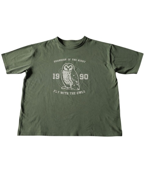 antiqua（アンティカ）の「接触冷感 綿100 アニマル ロゴT（Tシャツ/カットソー・レディース・ブラック/カーキ/杢グレー/ホワイト/ネイビー・P/R）」の18枚目の写真