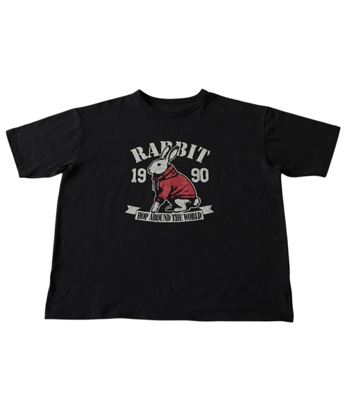 antiqua（アンティカ）の「接触冷感 綿100 アニマル ロゴT（Tシャツ/カットソー・レディース・ブラック/カーキ/杢グレー/ホワイト/ネイビー・P/R）」の16枚目の写真