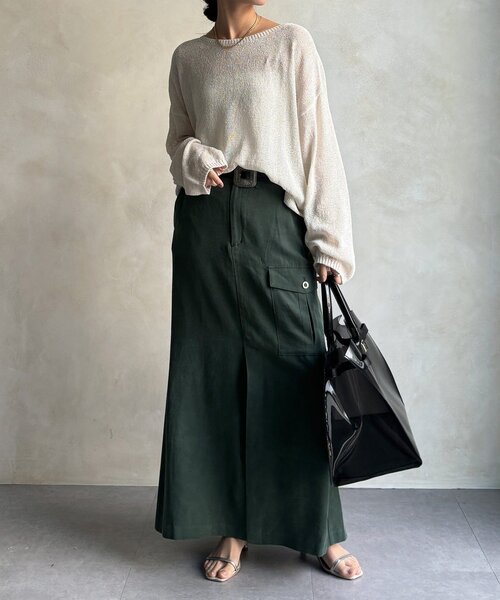 DouDou（ドゥドゥ）の「ペーパーヤーンプルオーバー（ニット/セーター・レディース・オフホワイト/チャコールグレー/イエロー/ベージュ・FREE）」の7枚目の写真