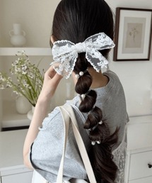 SHEPP | 【26年春夏新作】【2点セット】レースリボンコイルアップ(ヘアピン)