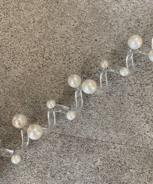 SHEPP（シープ）の「【26年春夏新作】【2点セット】レースリボンコイルアップ（ヘアピン・レディース・ホワイト/ブラック・F）」の11枚目の写真