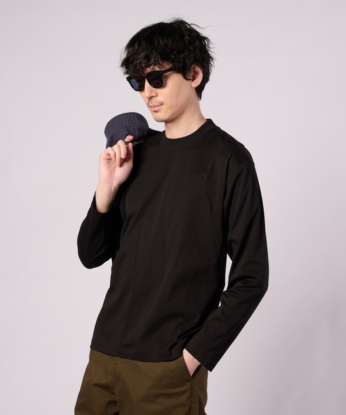 Arnold Palmer(アーノルドパーマー)の「シルキースムース ロングTシャツ(Tシャツ/カットソー・メンズ・ホワイト/ブラック/ミント・L/M/LL)」の2枚目の写真