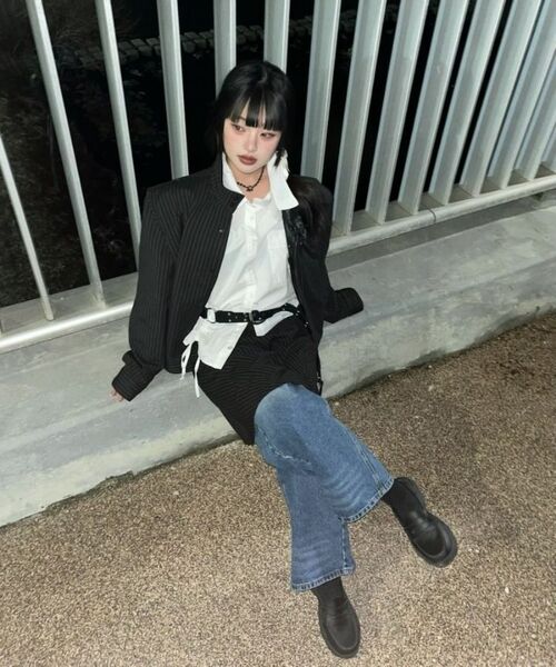 BUTTON UP(ボタンアップ)の「ハイライトウォッシュドワイドデニムパンツ(デニムパンツ・レディース・その他・SMALL/MEDIUM/LARGE)」の8枚目の写真