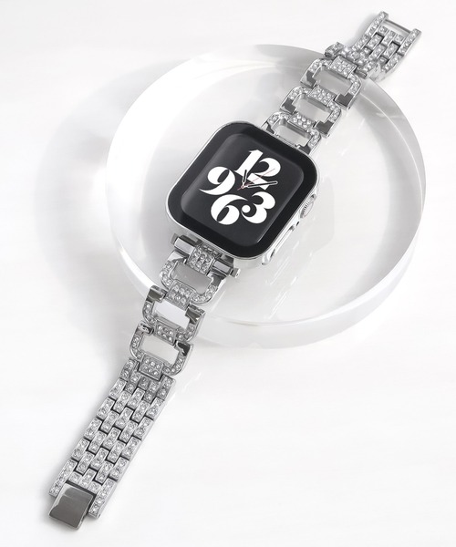 Urban Coral(アーバンコーラル)の「Apple Watch Band / アップルウォッチ Dシェイプ ジルコニア バンド / Urban Coral(デジタル腕時計・レディース・シルバー/ピンクゴールド・40mm)」の2枚目の写真