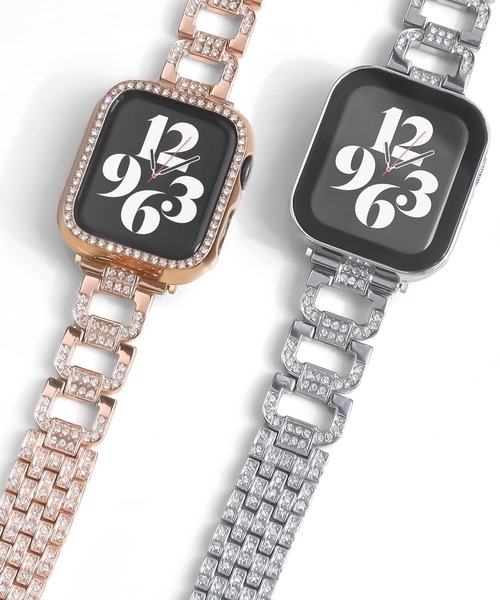Urban Coral(アーバンコーラル)の「Apple Watch Band / アップルウォッチ Dシェイプ ジルコニア バンド / Urban Coral(デジタル腕時計・レディース・シルバー/ピンクゴールド・40mm)」の3枚目の写真