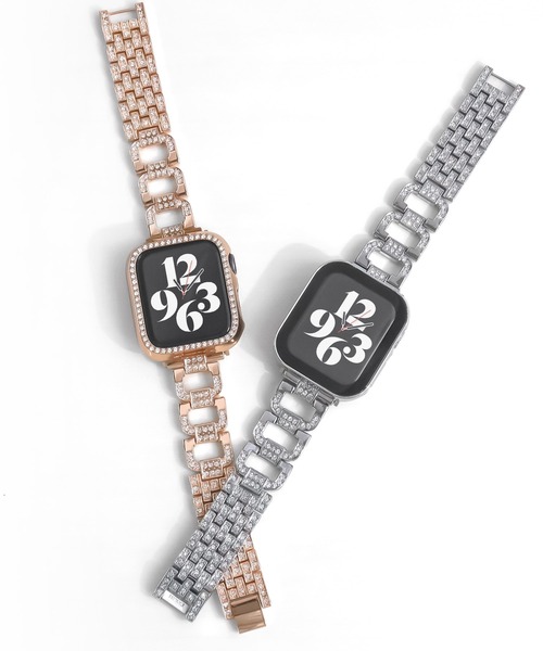 Urban Coral(アーバンコーラル)の「Apple Watch Band / アップルウォッチ Dシェイプ ジルコニア バンド / Urban Coral(デジタル腕時計・レディース・シルバー/ピンクゴールド・40mm)」の4枚目の写真