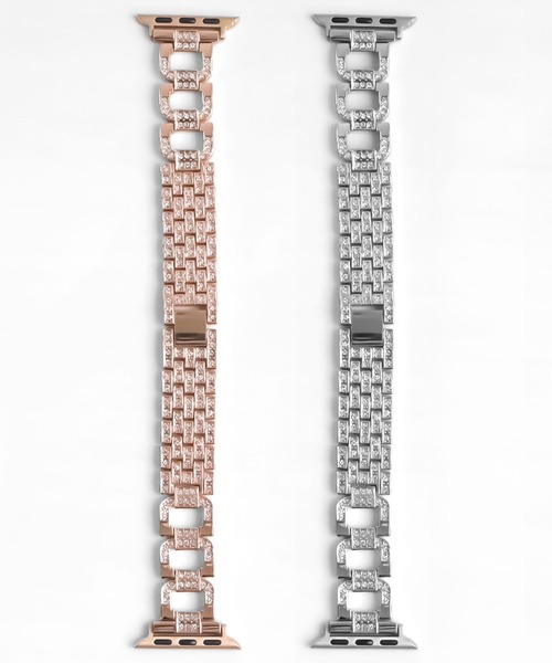 Urban Coral(アーバンコーラル)の「Apple Watch Band / アップルウォッチ Dシェイプ ジルコニア バンド / Urban Coral(デジタル腕時計・レディース・シルバー/ピンクゴールド・40mm)」の5枚目の写真