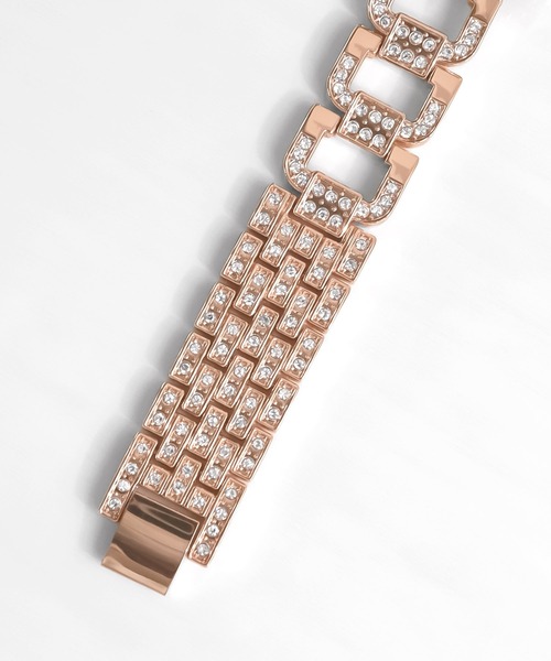 Urban Coral(アーバンコーラル)の「Apple Watch Band / アップルウォッチ Dシェイプ ジルコニア バンド / Urban Coral(デジタル腕時計・レディース・シルバー/ピンクゴールド・40mm)」の6枚目の写真