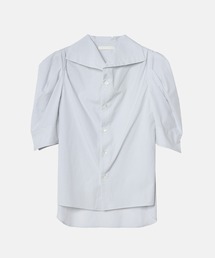 IRENENNE（アイレネ）の「タックスリーブショートスリーブシャツ / Tuck-Sleeve Short Sleeve Shirt（シャツ/ブラウス）」