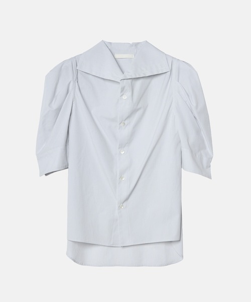 IRENENNE(アイレネ)の「タックスリーブショートスリーブシャツ / Tuck-Sleeve Short Sleeve Shirt(シャツ/ブラウス・レディース・オフホワイト/ライトイエロー/ライトブルー・36/38)」の3枚目の写真