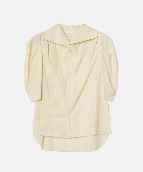 IRENENNE(アイレネ)の「タックスリーブショートスリーブシャツ / Tuck-Sleeve Short Sleeve Shirt(シャツ/ブラウス・レディース・オフホワイト/ライトイエロー/ライトブルー・36/38)」の13枚目の写真