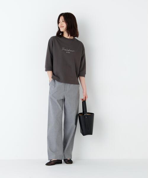 human woman(ヒューマンウーマン)の「◆【5サイズ展開】ドビーストレッチストレートパンツ(その他パンツ・レディース・ブラウン/グレー系その他・X-SMALL/SMALL/MEDIUM/LARGE/X-LARGE)」の15枚目の写真