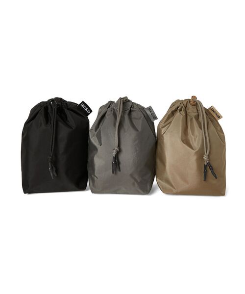 OUTDOOR PRODUCTS（アウトドアプロダクツ）の「N.HOOLYWOOD TPES × OUTDOOR PRODUCTS / DRAWSTRING BAG (SMALL)（ハンドバッグ・メンズ・ブラック/チャコール/ベージュ・ONE）」の21枚目の写真