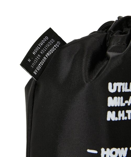 OUTDOOR PRODUCTS（アウトドアプロダクツ）の「N.HOOLYWOOD TPES × OUTDOOR PRODUCTS / DRAWSTRING BAG (SMALL)（ハンドバッグ・メンズ・ブラック/チャコール/ベージュ・ONE）」の17枚目の写真