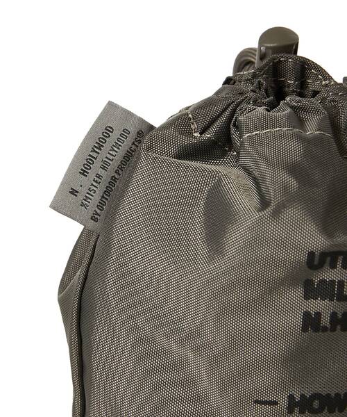 OUTDOOR PRODUCTS（アウトドアプロダクツ）の「N.HOOLYWOOD TPES × OUTDOOR PRODUCTS / DRAWSTRING BAG (SMALL)（ハンドバッグ・メンズ・ブラック/チャコール/ベージュ・ONE）」の10枚目の写真