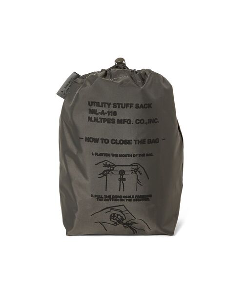 OUTDOOR PRODUCTS（アウトドアプロダクツ）の「N.HOOLYWOOD TPES × OUTDOOR PRODUCTS / DRAWSTRING BAG (SMALL)（ハンドバッグ・メンズ・ブラック/チャコール/ベージュ・ONE）」の13枚目の写真