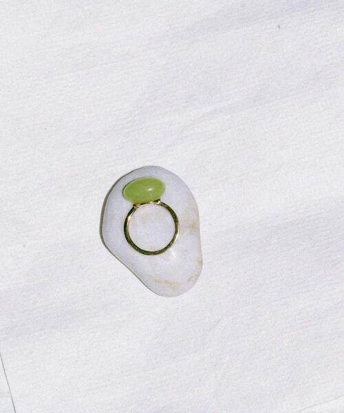 SMELLY(スメリー)の「SMELLY so’ oval yellow jade ring(リング・レディース・ゴールド系その他・11)」の1枚目の写真