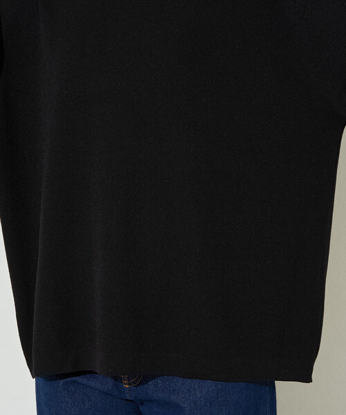 FREAK'S STORE(フリークスストア)の「限定展開 <接触冷感>配色ライン 半袖ニット TEE(Tシャツ/カットソー・レディース・ベージュ/ブラウン/ブラック/ナチュラル/ネイビー・フリ-)」の11枚目の写真