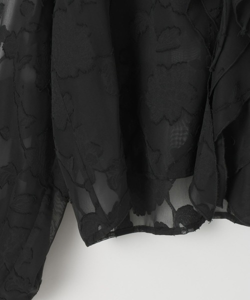 PAGEBOY（ページボーイ）の「シアーレースジャガードフリルブラウス（シャツ/ブラウス・レディース・ネイビー/ブラック/オフホワイト・FREE）」の20枚目の写真