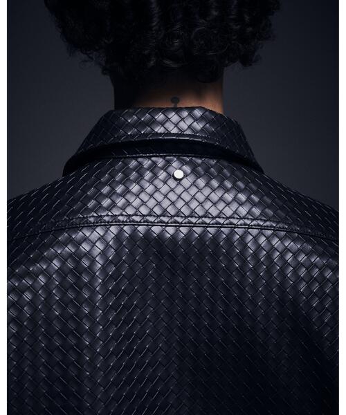 DANKE SCHON（ダンケシェーン）の「DankeSchon/ダンケシェーン/WOVEN FAUX LEATHER BLOUSON（その他アウター・メンズ・ブラウン/ブラック・L/M）」の15枚目の写真