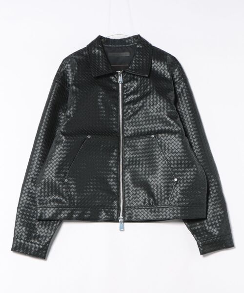 DANKE SCHON（ダンケシェーン）の「DankeSchon/ダンケシェーン/WOVEN FAUX LEATHER BLOUSON（その他アウター・メンズ・ブラウン/ブラック・L/M）」の13枚目の写真