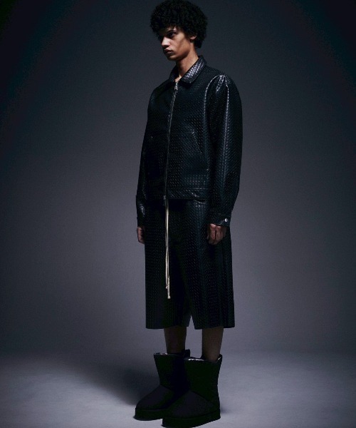 DANKE SCHON（ダンケシェーン）の「DankeSchon/ダンケシェーン/WOVEN FAUX LEATHER BLOUSON（その他アウター・メンズ・ブラウン/ブラック・L/M）」の6枚目の写真