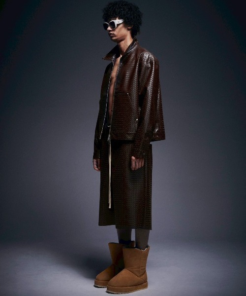DANKE SCHON（ダンケシェーン）の「DankeSchon/ダンケシェーン/WOVEN FAUX LEATHER BLOUSON（その他アウター・メンズ・ブラウン/ブラック・L/M）」の11枚目の写真