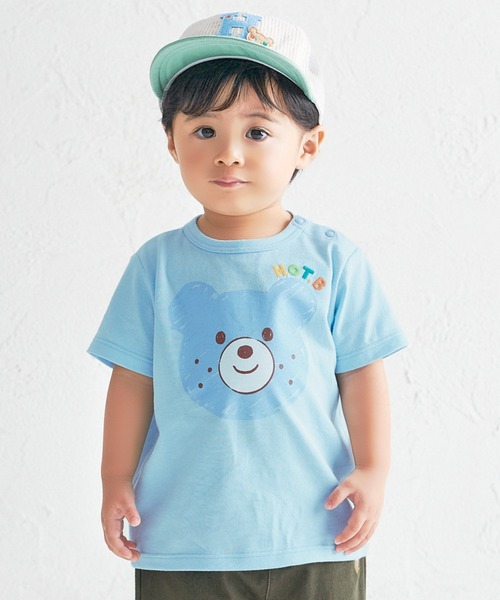 HOT BISCUITS(ホットビスケッツ)の「カラフルビーンズ フェイスプリント 半袖Tシャツ(Tシャツ/カットソー・キッズ・イエロー/ブルー/マルチ/ピンク/ライトグリーン・90cm/80cm/120cm/110cm/100cm)」の3枚目の写真