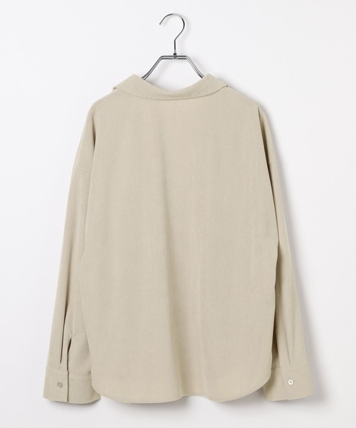 LEPSIM（レプシィム）の「スキッパーピケ長袖ブラウス　640880（シャツ/ブラウス・レディース・グレイッシュベージュ/ブラック・FREE）」の8枚目の写真