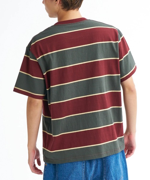 RVCA（ルーカ）の「RVCA メンズ 16/2 STRIPE SS Tシャツ 【2026年春夏モデル】/ルーカ半袖ボーダーTシャツ（Tシャツ/カットソー・メンズ・ネイビー/ブラック系その他・LARGE/MEDIUM/X-LARGE/SMALL）」の3枚目の写真