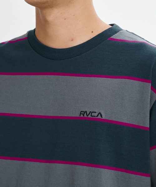 RVCA（ルーカ）の「RVCA メンズ 16/2 STRIPE SS Tシャツ 【2026年春夏モデル】/ルーカ半袖ボーダーTシャツ（Tシャツ/カットソー・メンズ・ネイビー/ブラック系その他・LARGE/MEDIUM/X-LARGE/SMALL）」の5枚目の写真