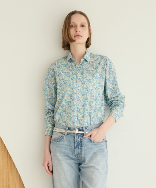 LA MARINE FRANCAISE(マリン フランセーズ)の「フランセーズのLIBERTYシャツ(シャツ/ブラウス・レディース・イエロー系その他/ブルー系その他・2/1)」の1枚目の写真