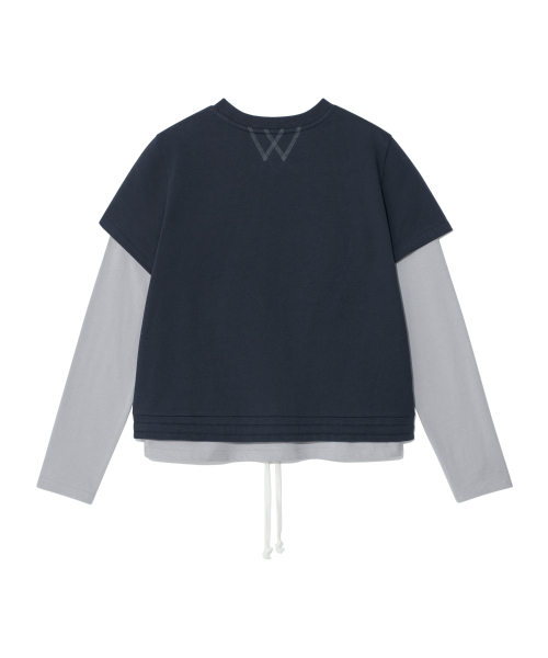 THECOLDESTMOMENT(ザコールデストモーメント)の「(w) TCM crack string layered long sleeve (navy)(Tシャツ/カットソー・レディース・その他・OS)」の5枚目の写真