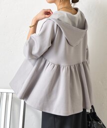 Jena espace merveilleux | 【体型カバー◎】ペプラムパーカー(Tシャツ/カットソー)