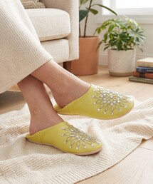 collex | ビーズバブーシュ 羊革 モロッコ製 スリッパ ルームシューズ 室内履き(ルームシューズ/スリッパ)