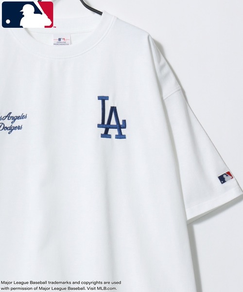 MLB(メジャーリーグベースボール)の「MLB/メジャーリーグベースボール 別注 オーバーサイズ ロゴ ワッペン ワンポイント刺繍 半袖Tシャツ/レディース メンズ(Tシャツ/カットソー・メンズ・ネイビー/ホワイト/ブラウン/ブラック・L/LL/M)」の9枚目の写真