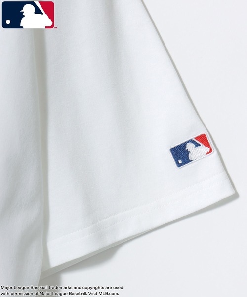 MLB(メジャーリーグベースボール)の「MLB/メジャーリーグベースボール 別注 オーバーサイズ ロゴ ワッペン ワンポイント刺繍 半袖Tシャツ/レディース メンズ(Tシャツ/カットソー・メンズ・ネイビー/ホワイト/ブラウン/ブラック・L/LL/M)」の22枚目の写真