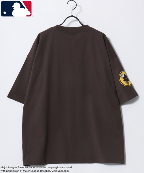MLB(メジャーリーグベースボール)の「MLB/メジャーリーグベースボール 別注 オーバーサイズ ロゴ ワッペン ワンポイント刺繍 半袖Tシャツ/レディース メンズ(Tシャツ/カットソー・メンズ・ネイビー/ホワイト/ブラウン/ブラック・L/LL/M)」の18枚目の写真