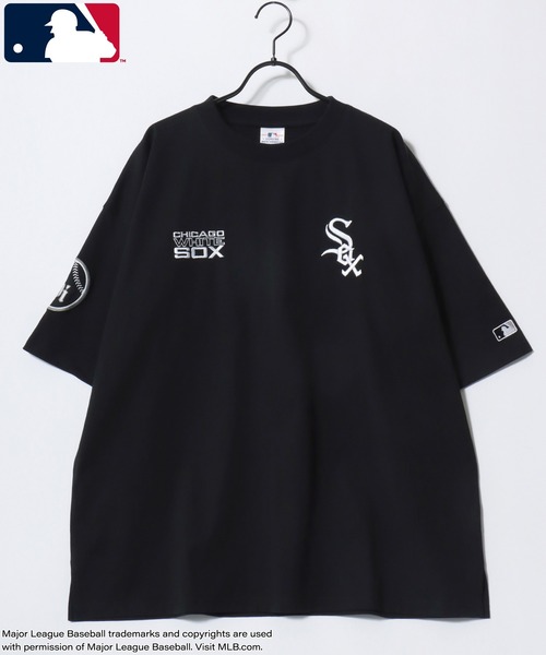 MLB(メジャーリーグベースボール)の「MLB/メジャーリーグベースボール 別注 オーバーサイズ ロゴ ワッペン ワンポイント刺繍 半袖Tシャツ/レディース メンズ(Tシャツ/カットソー・メンズ・ネイビー/ホワイト/ブラウン/ブラック・L/LL/M)」の15枚目の写真