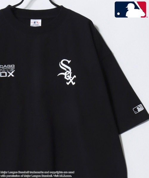 MLB(メジャーリーグベースボール)の「MLB/メジャーリーグベースボール 別注 オーバーサイズ ロゴ ワッペン ワンポイント刺繍 半袖Tシャツ/レディース メンズ(Tシャツ/カットソー・メンズ・ネイビー/ホワイト/ブラウン/ブラック・L/LL/M)」の10枚目の写真