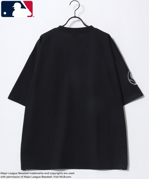 MLB(メジャーリーグベースボール)の「MLB/メジャーリーグベースボール 別注 オーバーサイズ ロゴ ワッペン ワンポイント刺繍 半袖Tシャツ/レディース メンズ(Tシャツ/カットソー・メンズ・ネイビー/ホワイト/ブラウン/ブラック・L/LL/M)」の16枚目の写真