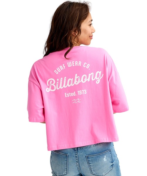 BILLABONG(ビラボン)の「BILLABONG/ビラボン 半袖 Tシャツ BG013219(Tシャツ/カットソー・レディース・スミクロ/ピンク/アクア/ホワイト・M)」の4枚目の写真