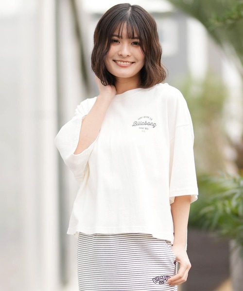 BILLABONG(ビラボン)の「BILLABONG/ビラボン 半袖 Tシャツ BG013219(Tシャツ/カットソー・レディース・スミクロ/ピンク/アクア/ホワイト・M)」の5枚目の写真