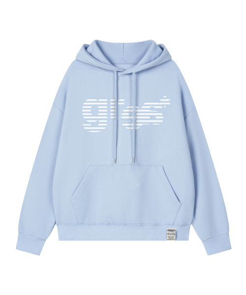 GRAVER（グレーバー）の「[ユニセックス]GRAE-Sストライプフードパーカー_SKY BLUE（パーカー・レディース・スカイブルー・SMALL/MEDIUM/LARGE）」の2枚目の写真