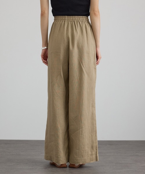 SALON adam et rope'(サロン アダム エ ロペ)の「【WEB限定】ヨーロピアンリネンリラクシーワイドパンツ(その他パンツ・レディース・チャコールグレー/ブルー系その他4/ベージュ・M/S)」の12枚目の写真