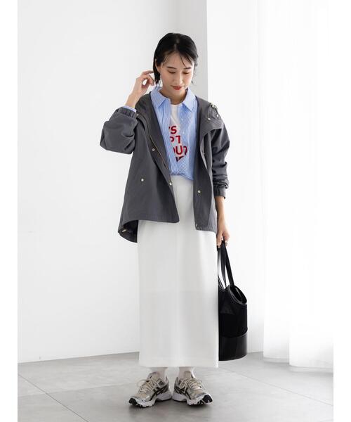 Te chichi（テチチ）の「エンブロイダリーロゴTシャツ（Tシャツ/カットソー・レディース・アイボリー/チャコールグレー/レッド・F）」の4枚目の写真