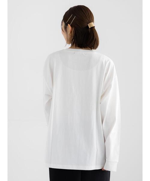 Te chichi（テチチ）の「エンブロイダリーロゴTシャツ（Tシャツ/カットソー・レディース・アイボリー/チャコールグレー/レッド・F）」の15枚目の写真